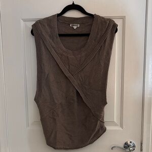 Quiksilver Brown Ribbed Knit Sleeveless Top